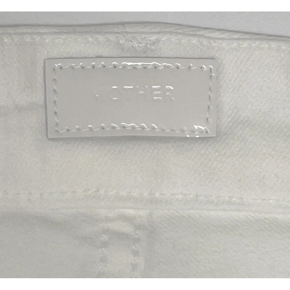 MOTHER | NEW The Roller Fray Fairest of Them All White Wide Leg Jeans SIZE 24 - Picture 12 of 16
